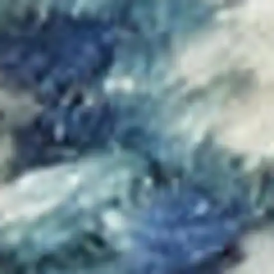 Blue And Ivory Abstract Area Rug Photo 2