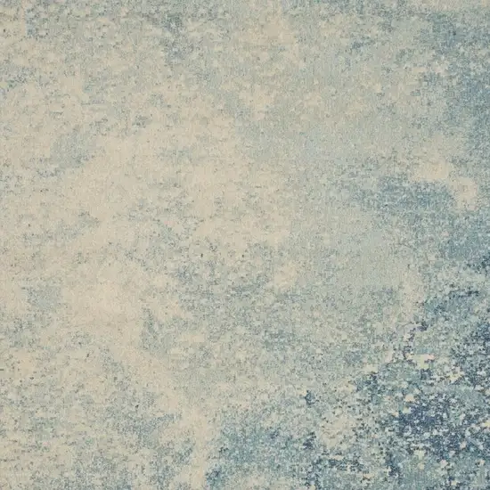 Blue And Ivory Abstract Area Rug Photo 8