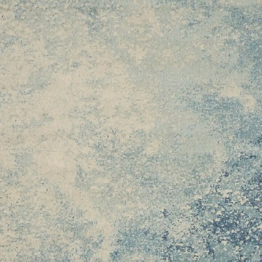Blue And Ivory Abstract Area Rug Photo 8