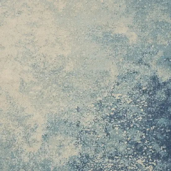 Blue And Ivory Abstract Area Rug Photo 8