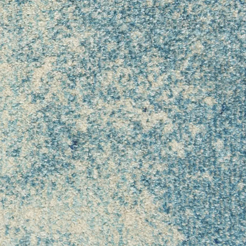 Blue And Ivory Abstract Area Rug Photo 3