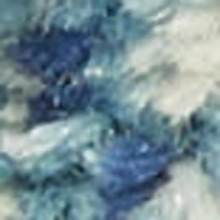 Blue And Ivory Abstract Area Rug Photo 1