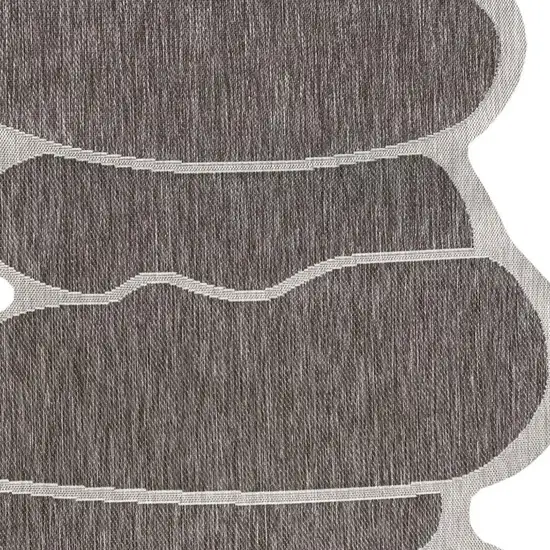 Light Brown And Beige Medallion Indoor Outdoor Area Rug Photo 2