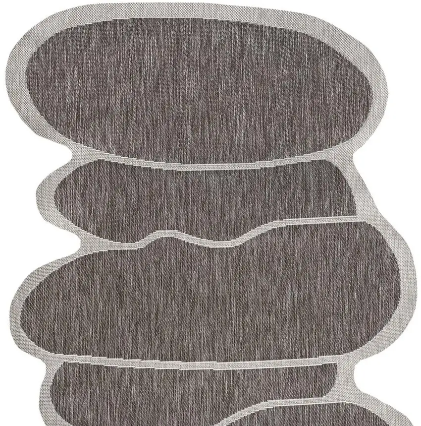 Light Brown And Beige Medallion Indoor Outdoor Area Rug Photo 3