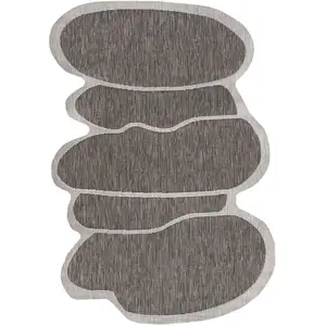 Photo of Light Brown And Beige Medallion Indoor Outdoor Area Rug