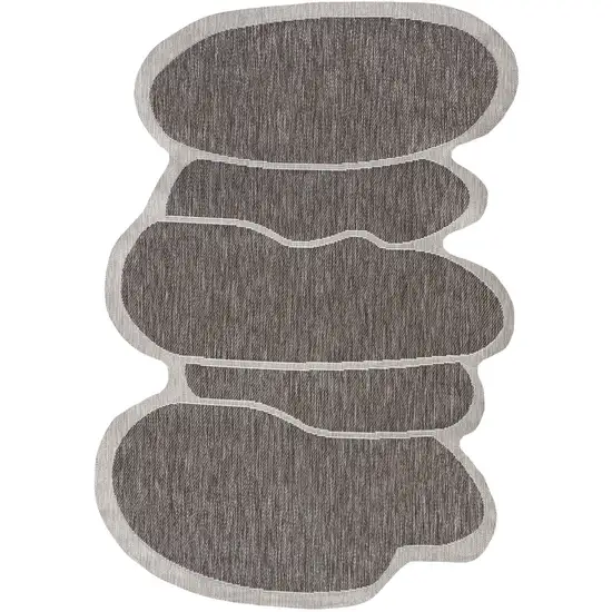 Light Brown And Beige Medallion Indoor Outdoor Area Rug Photo 3