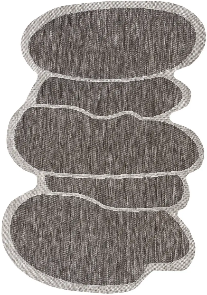 Light Brown And Beige Medallion Indoor Outdoor Area Rug Photo 3