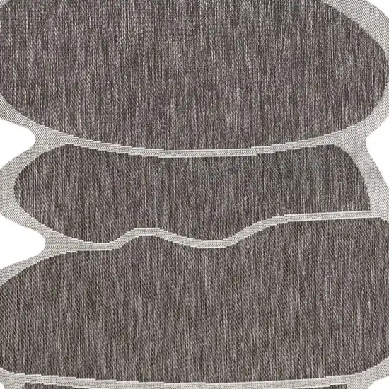 Light Brown And Beige Medallion Indoor Outdoor Area Rug Photo 2