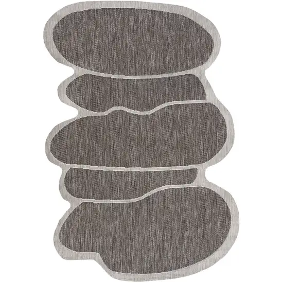 Light Brown And Beige Medallion Indoor Outdoor Area Rug Photo 1