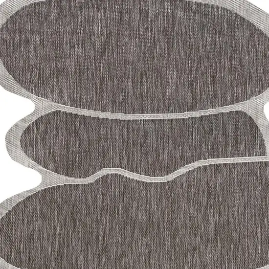 Light Brown And Beige Medallion Indoor Outdoor Area Rug Photo 2