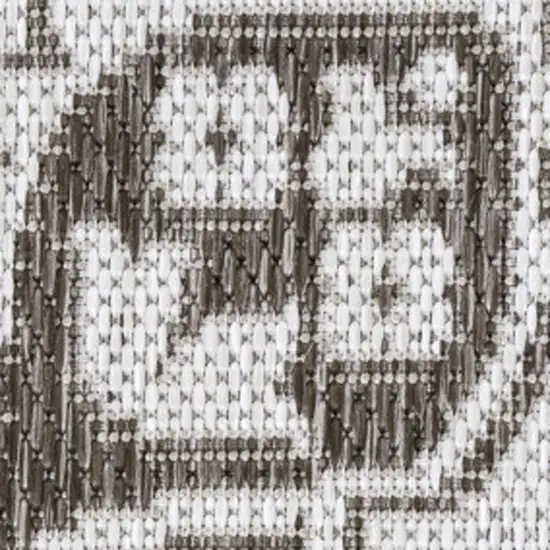 Light Brown And Cream Medallion Indoor Outdoor Area Rug Photo 1