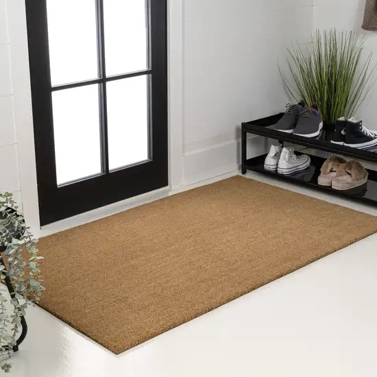 Light Brown Indoor Outdoor Area Rug Photo 4