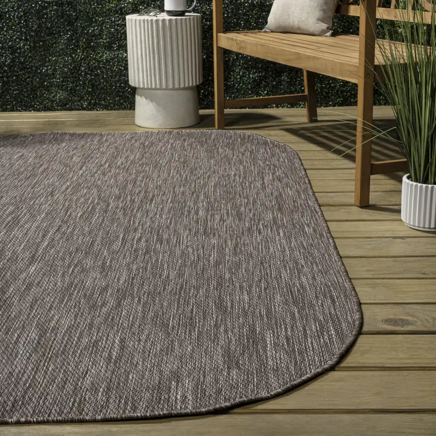 Light Brown Indoor Outdoor Area Rug Photo 6