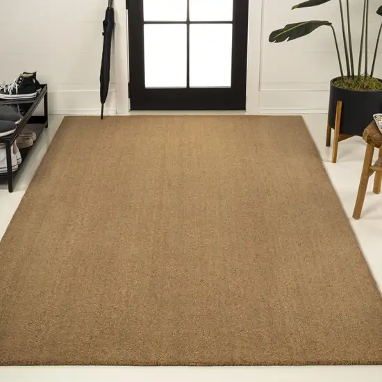 Light Brown Indoor Outdoor Area Rug Photo 5