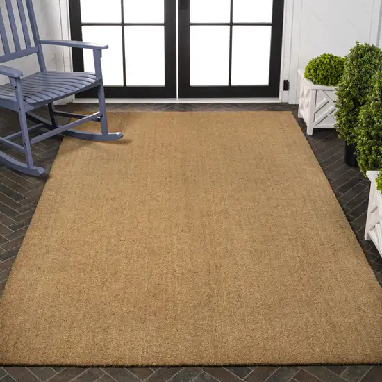 Light Brown Indoor Outdoor Area Rug Photo 9