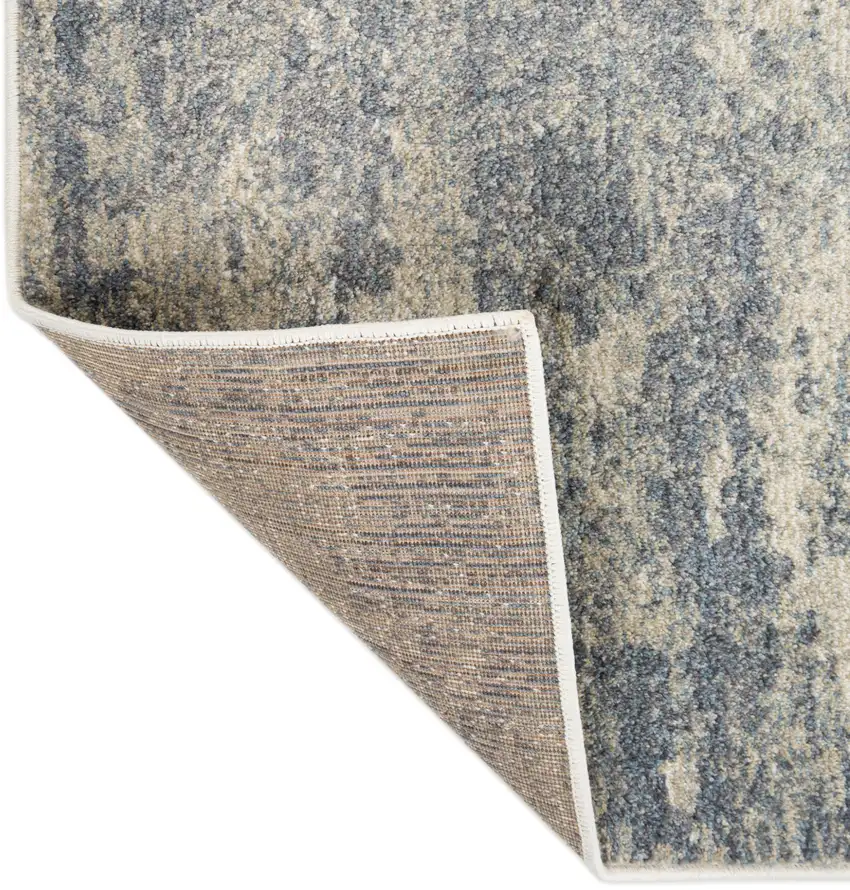 Light Gray Abstract Power Loom Area Rug Photo 4