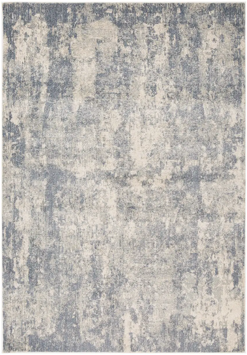 Light Gray Abstract Power Loom Area Rug Photo 1