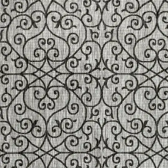 Light Gray And Black Geometric Indoor Outdoor Area Rug Photo 2