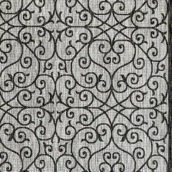 Light Gray And Black Geometric Indoor Outdoor Area Rug Photo 2