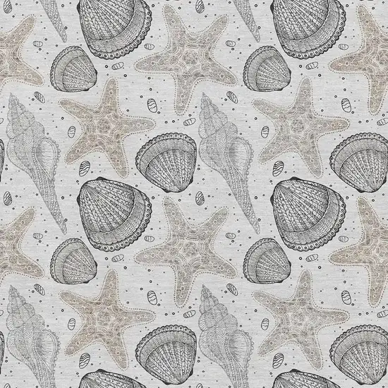 Light Gray And Charcoal Geometric Washable Area Rug With UV Protection Photo 3