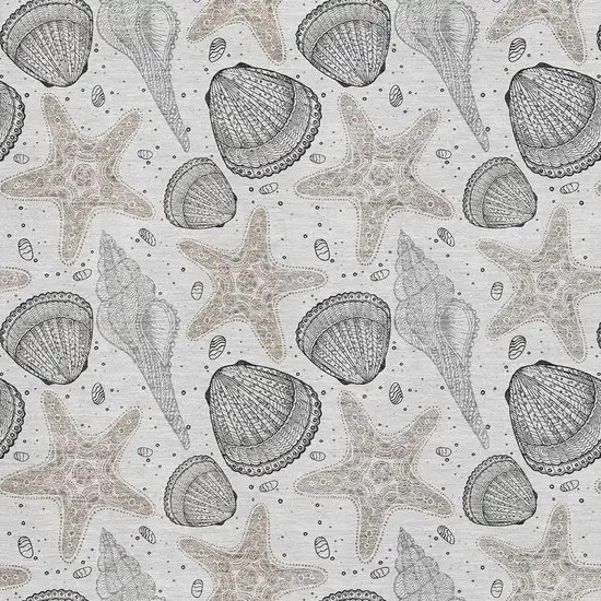 Light Gray And Charcoal Geometric Washable Area Rug With UV Protection Photo 3