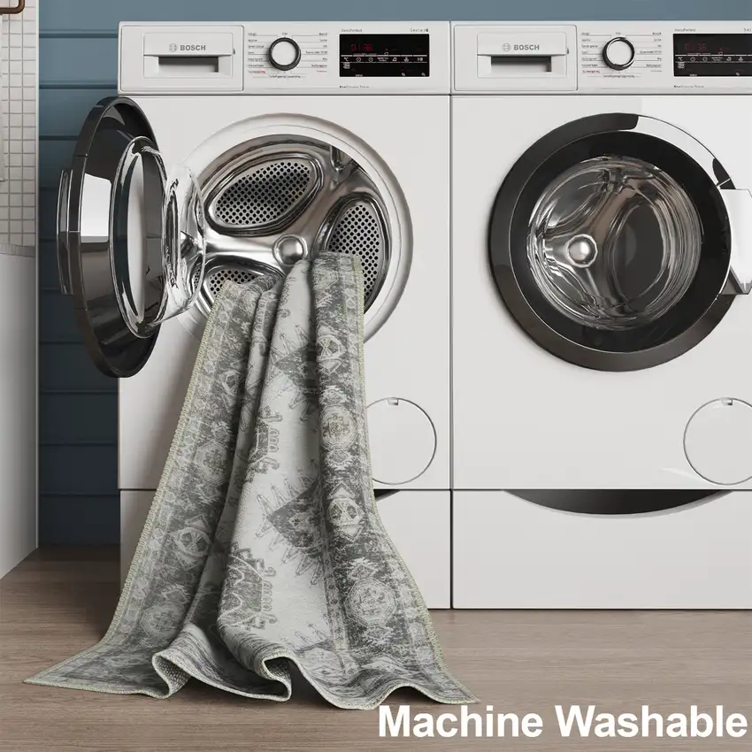 Light Gray And Charcoal Southwestern Area Rug Photo 6