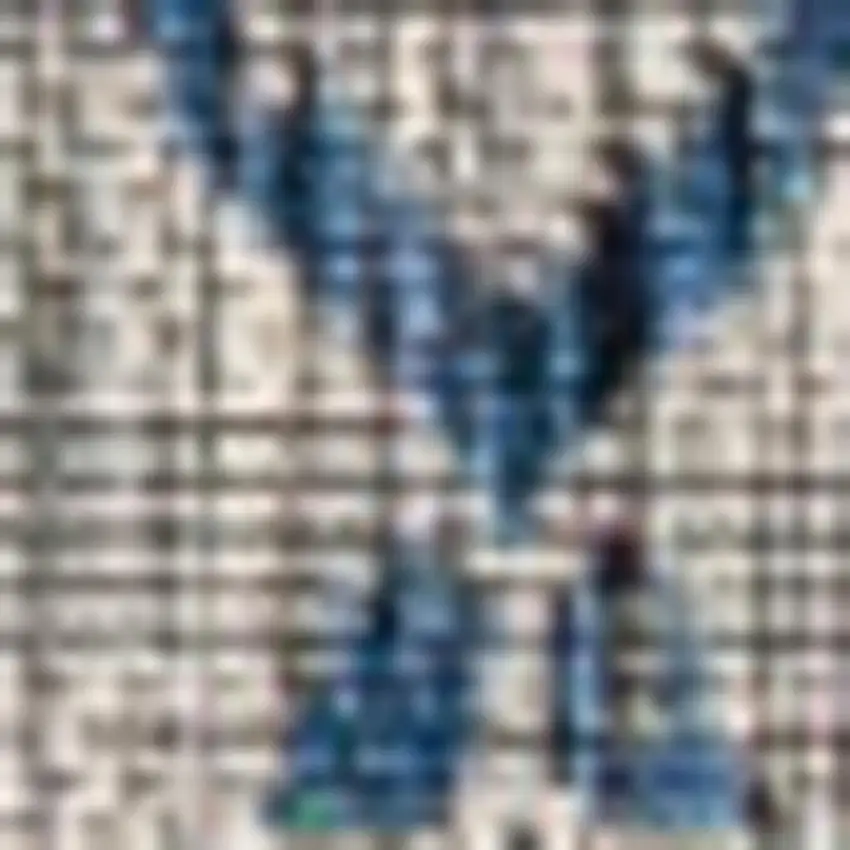 Light Gray And Navy Blue Trellis Indoor Outdoor Area Rug Photo 2