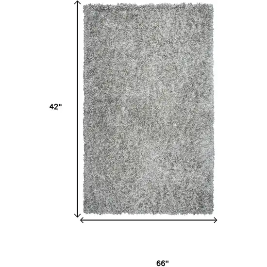 Light Gray And Silver Hand Tufted Area Rug Photo 5