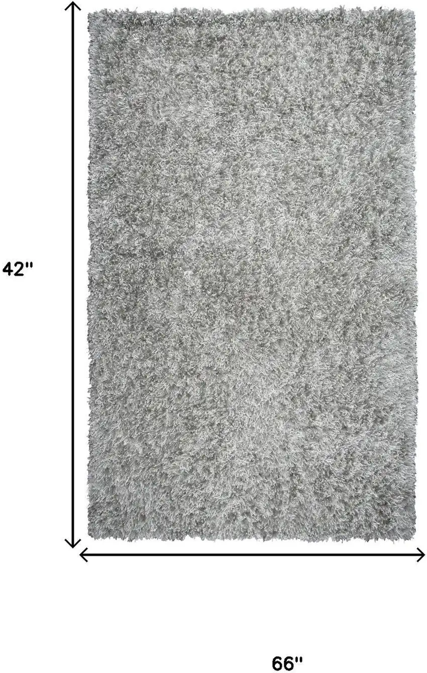 Light Gray And Silver Hand Tufted Area Rug Photo 5