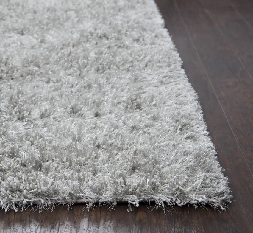 Light Gray And Silver Hand Tufted Area Rug Photo 2