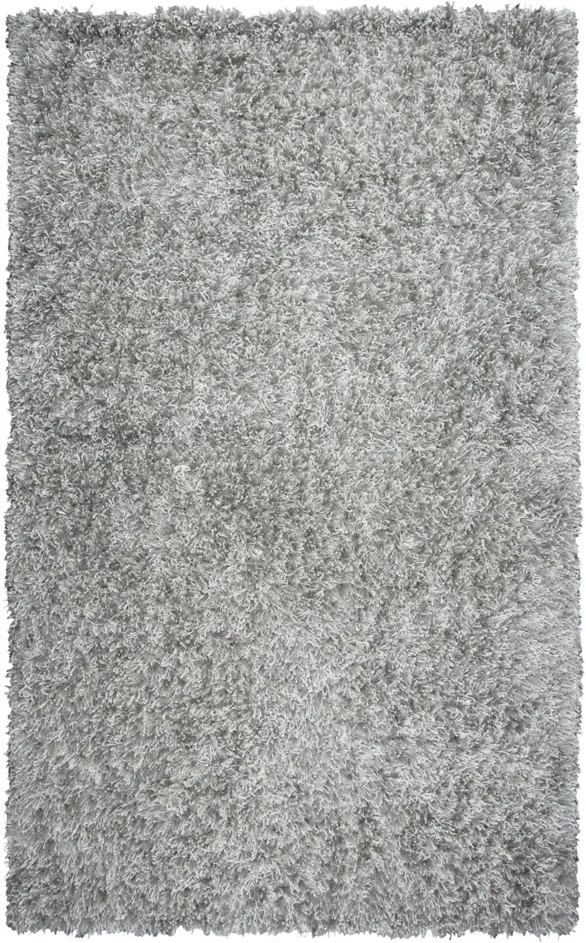 Light Gray And Silver Hand Tufted Area Rug Photo 1