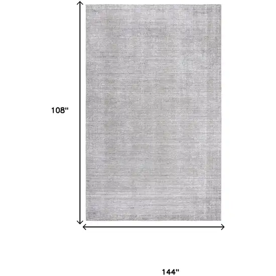 Light Gray Beige And Ivory Wool Hand Loomed Area Rug Photo 6