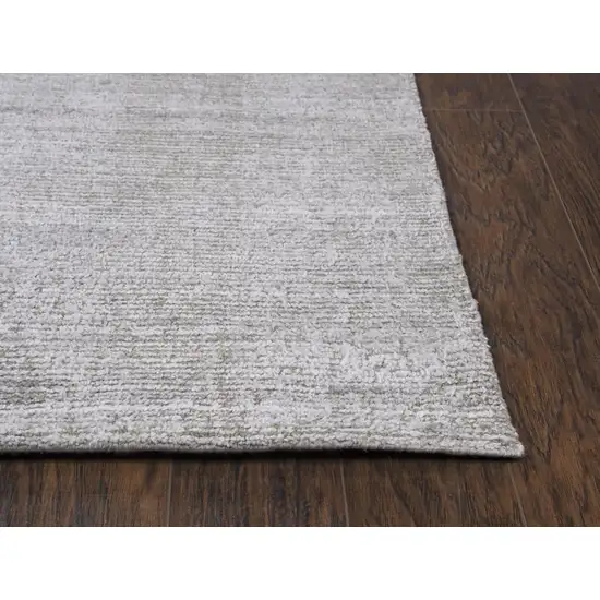 Light Gray Beige And Ivory Wool Hand Loomed Area Rug Photo 2