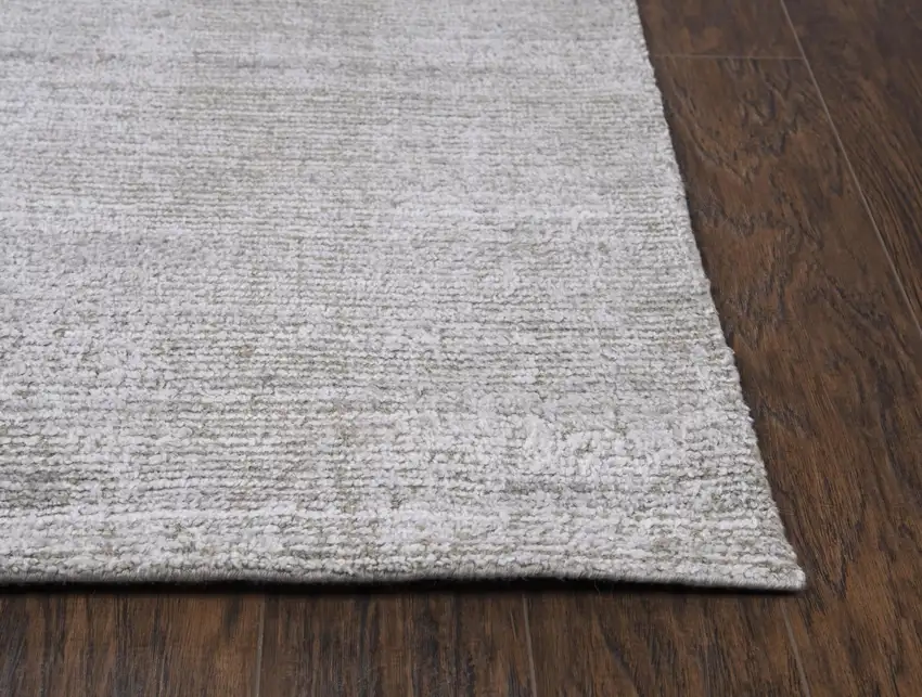 Light Gray Beige And Ivory Wool Hand Loomed Area Rug Photo 2