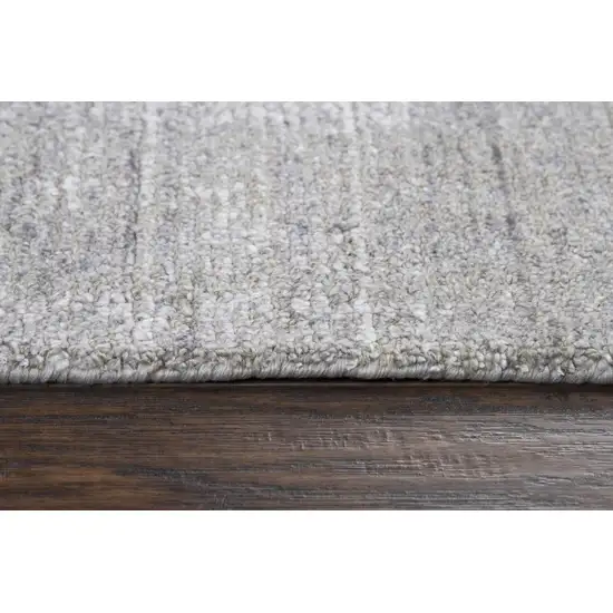 Light Gray Beige And Ivory Wool Hand Loomed Area Rug Photo 5