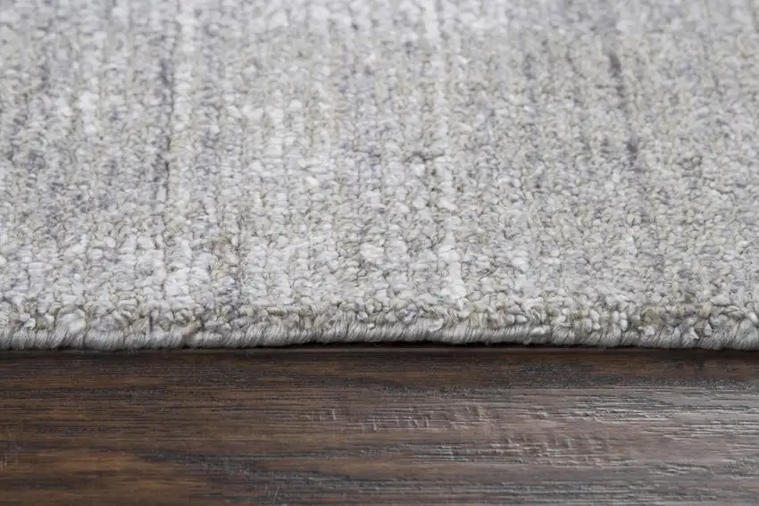 Light Gray Beige And Ivory Wool Hand Loomed Area Rug Photo 5