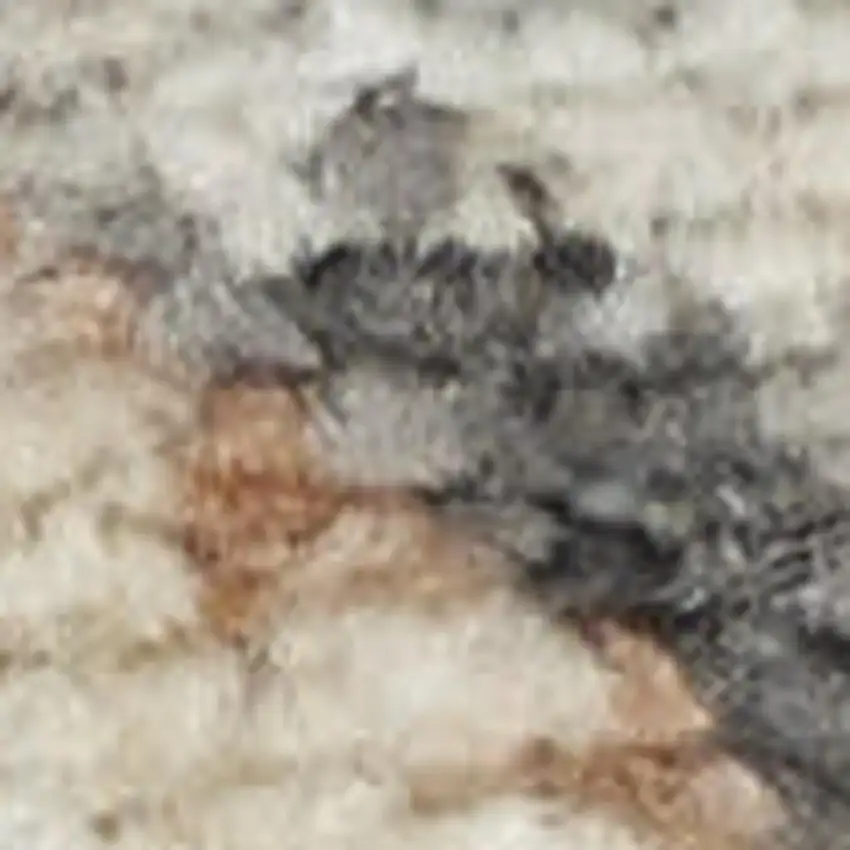 Light Gray Black And Yellow Floral Distressed Area Rug Photo 3