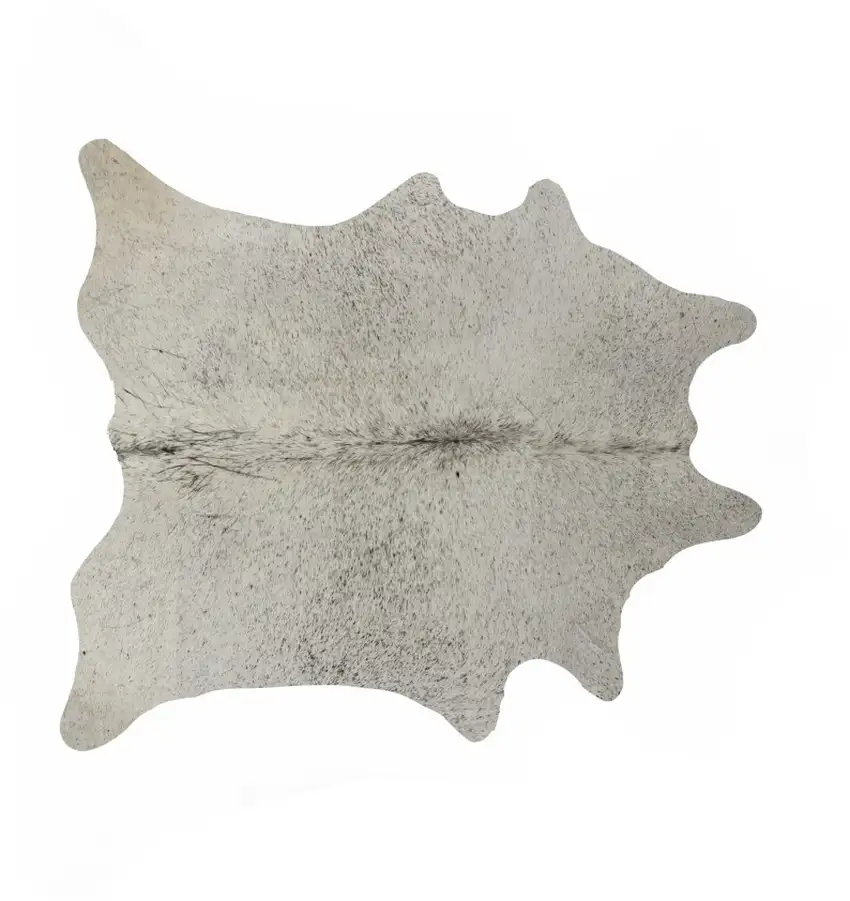 Light Gray Cowhide Hand Knotted Area Rug Photo 1