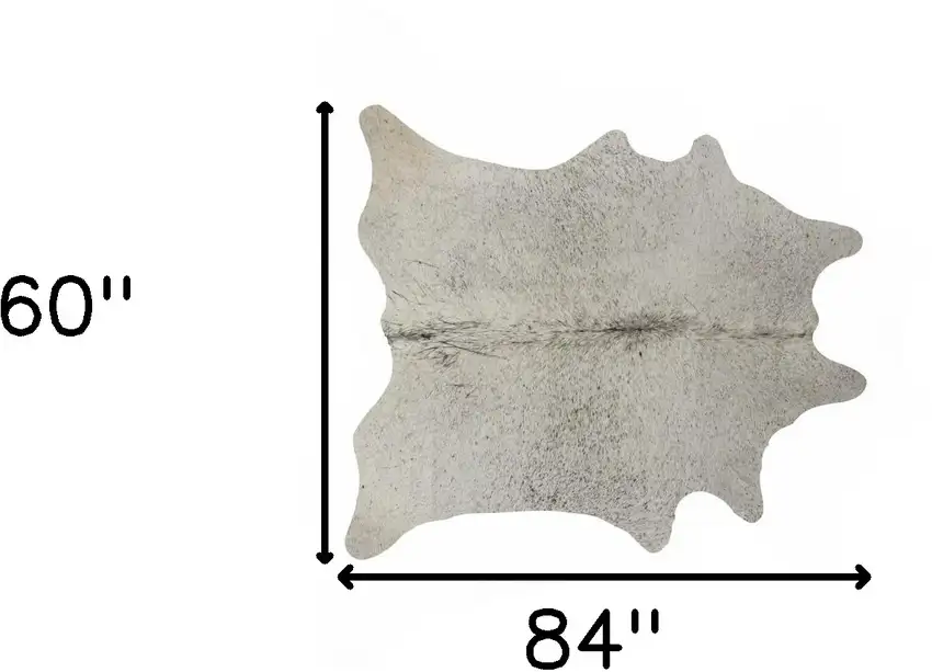 Light Gray Cowhide Hand Knotted Area Rug Photo 5