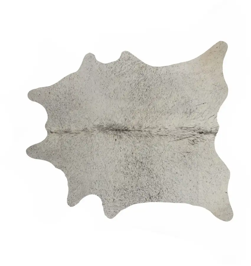 Light Gray Cowhide Hand Knotted Area Rug Photo 3