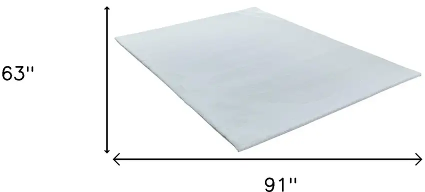Light Gray Faux Fur Shag Non Skid Area Rug Photo 8