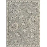 Photo of Light Gray Floral Area Rug