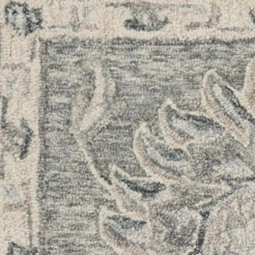 Gray Wool Hand Tufted Area Rug Photo 3