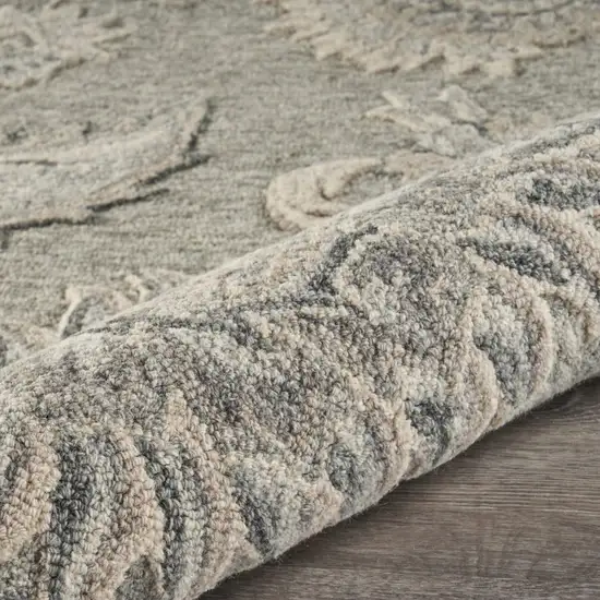 Gray Wool Hand Tufted Area Rug Photo 9