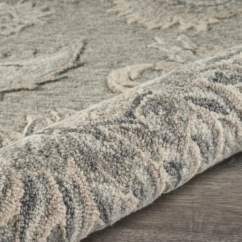 Gray Wool Hand Tufted Area Rug Photo 9