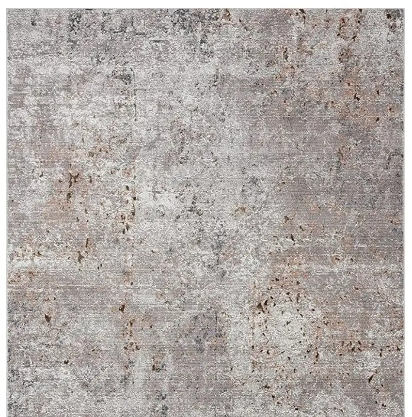 Light Gray Modern Abstract Area Rug Photo 4