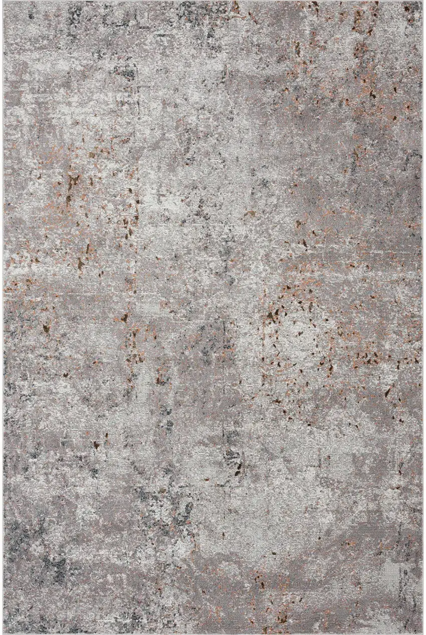 Light Gray Modern Abstract Area Rug Photo 1