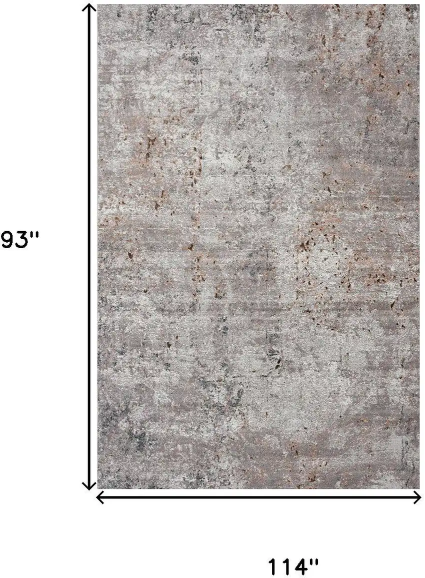 Light Gray Modern Abstract Area Rug Photo 3