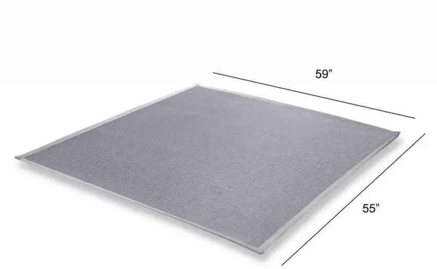 Light Gray Sunbrella Indoor Outdoor Small Rug Photo 3