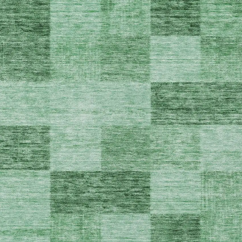Light Green And Dark Green Geometric Washable Indoor Outdoor Area Rug Photo 5